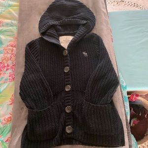 Button-up Navy Sweater